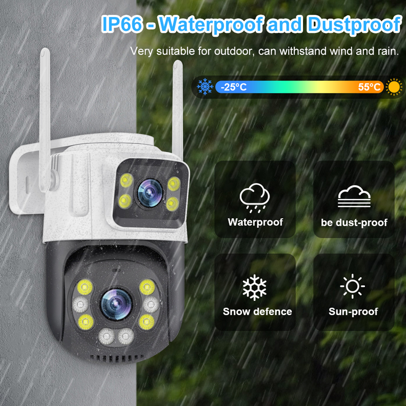 Smar PTZ Wifi Camera 6MP Dual  - Home Cinema Screen reseña y precio