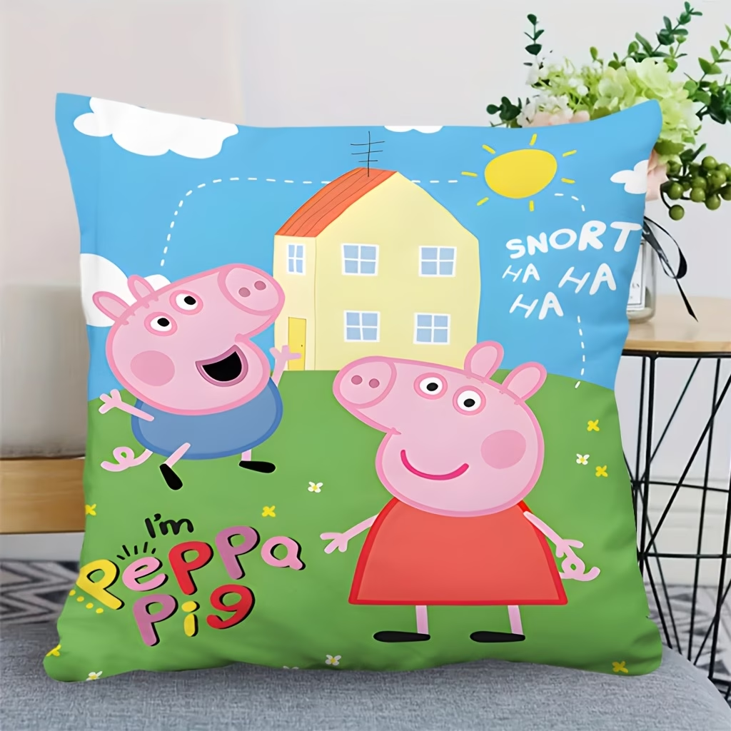 1pc Peppa Pig Throw Pillow Cov - Recliner Sofa Cover reseña y precio