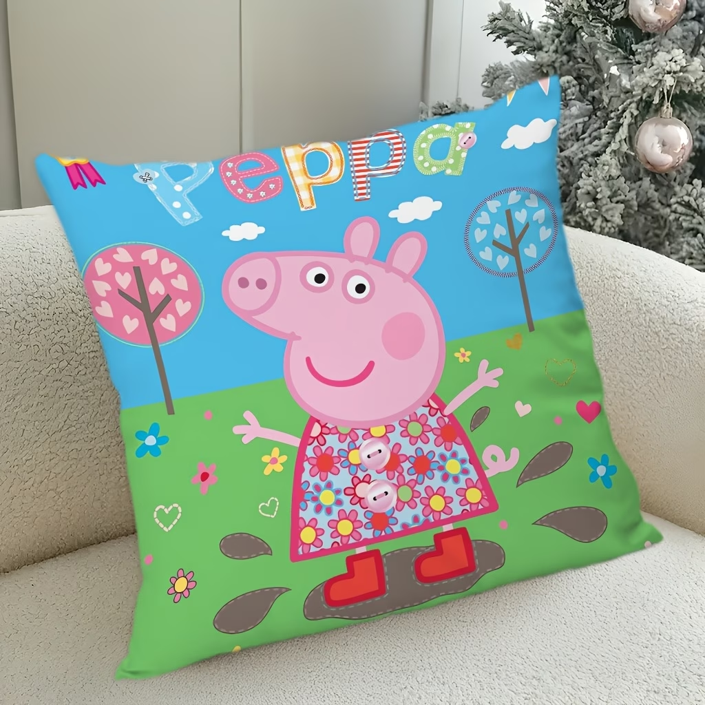 1pc Peppa Pig Throw Pillow Cov - Recliner Sofa Cover reseña y precio