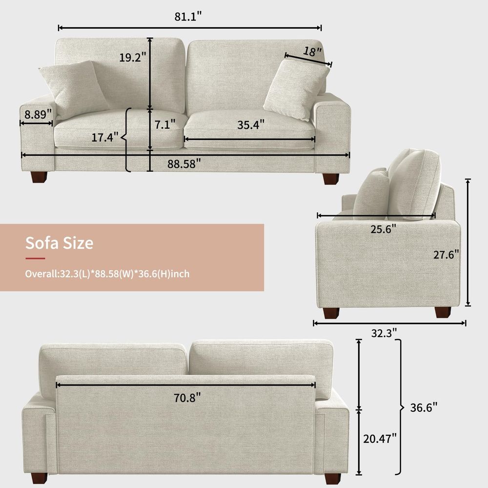 Modern Loveseat Sofa for Livin - Recliner Sofa Cover reseña y precio