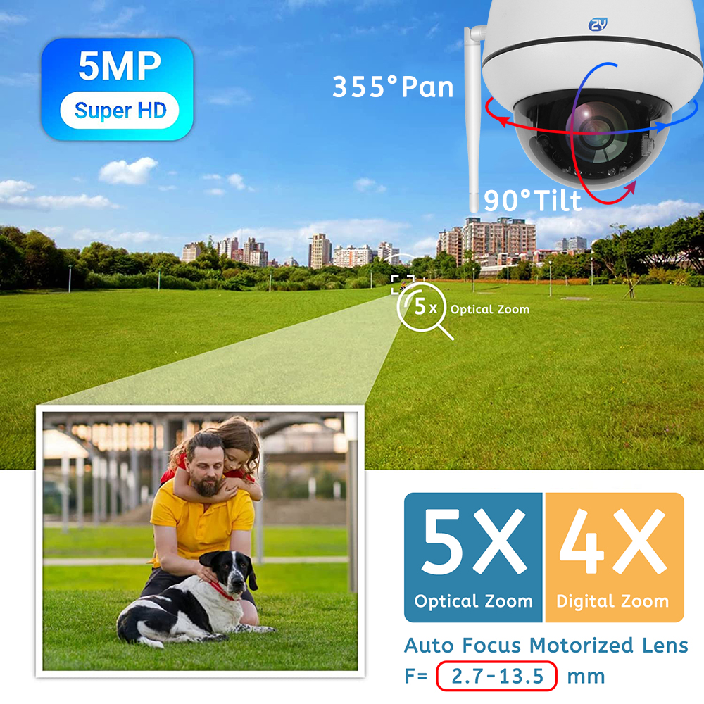 5MP Wifi Dome PTZ Camera 5X Op - Home Cinema Sony reseña y precio