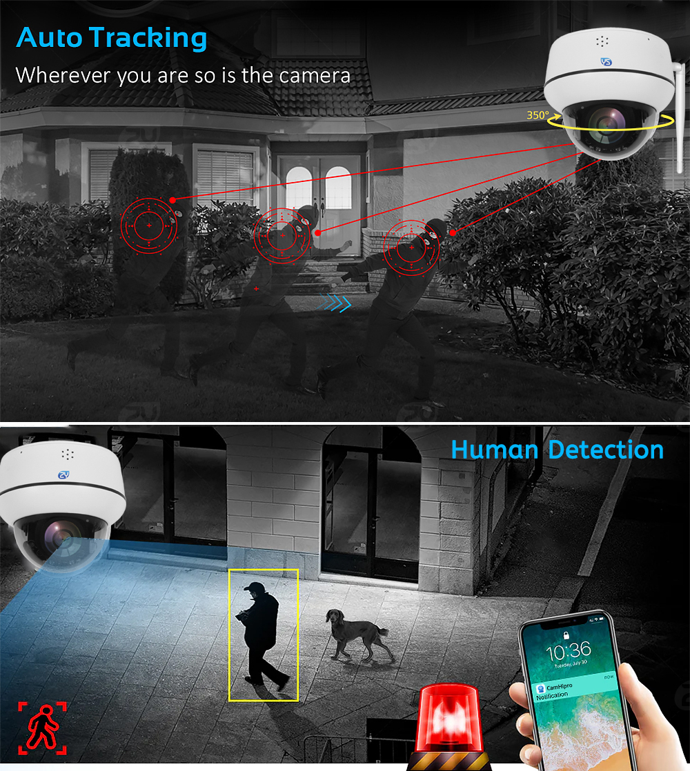 5MP Wifi Dome PTZ Camera 5X Op - Home Cinema Sony reseña y precio