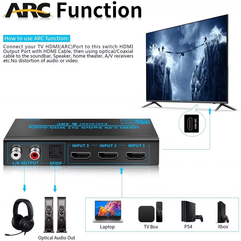 HDMI-Compatible Switch Audio E - Hdmi Arc Cable reseña y precio