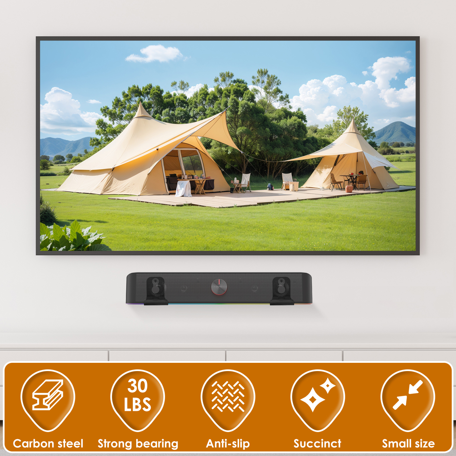 2Pcs Soundbar Speaker Stands W - Wall Mount Speaker reseña y precio