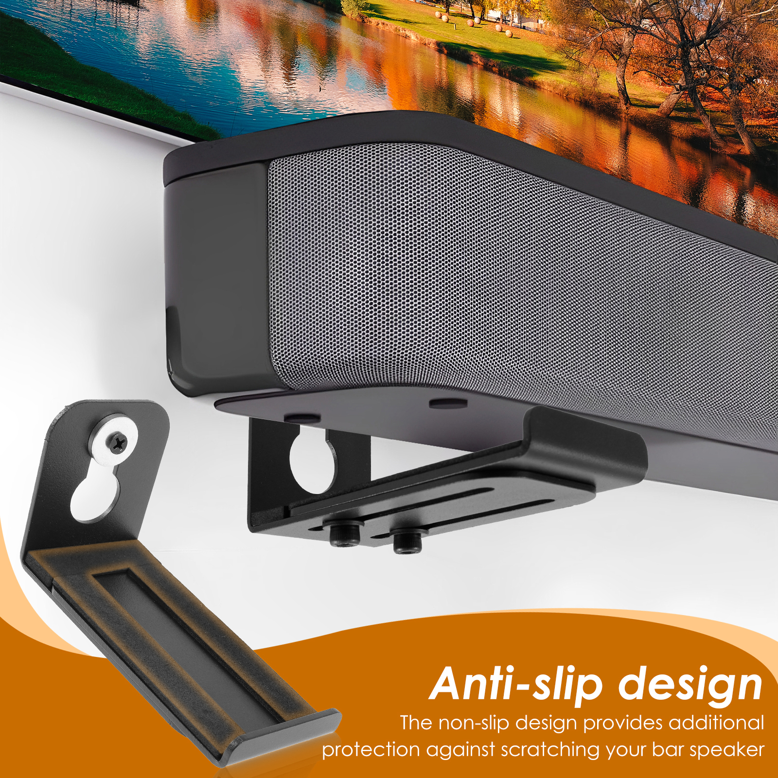 2Pcs Soundbar Speaker Stands W - Wall Mount Speaker reseña y precio