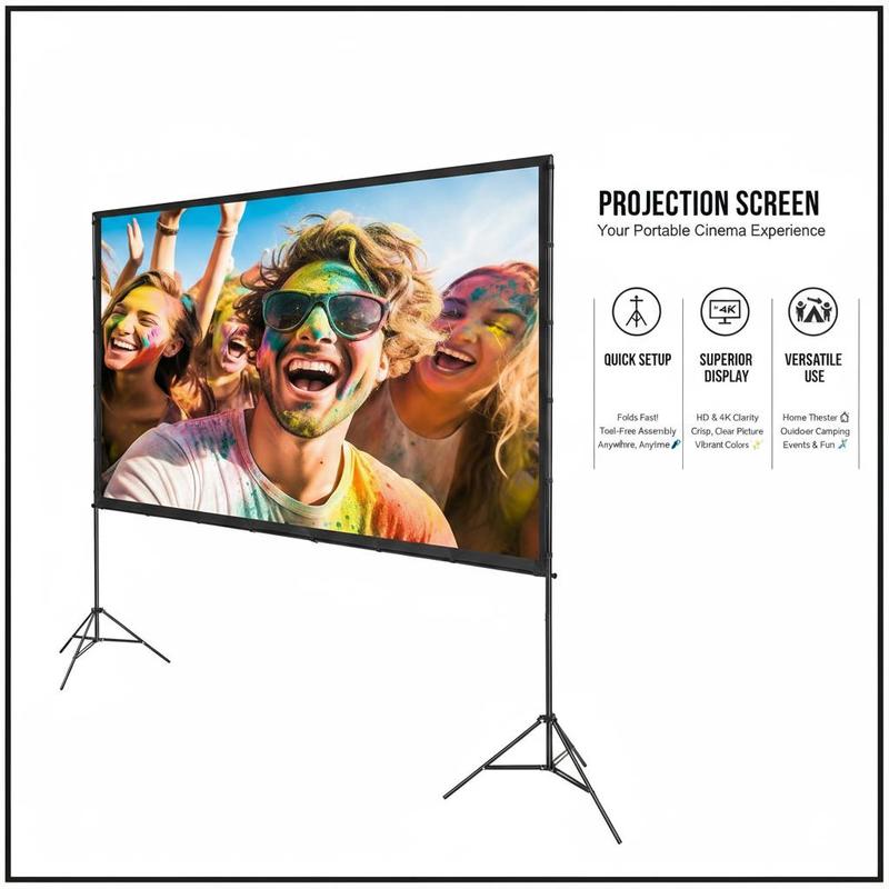 Projector Screen with Stand, 1 - Projector Carrying Bag reseña y precio