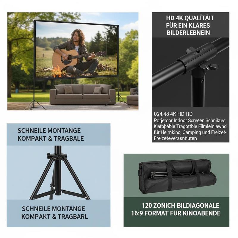 Projector Screen with Stand, 1 - Projector Carrying Bag reseña y precio