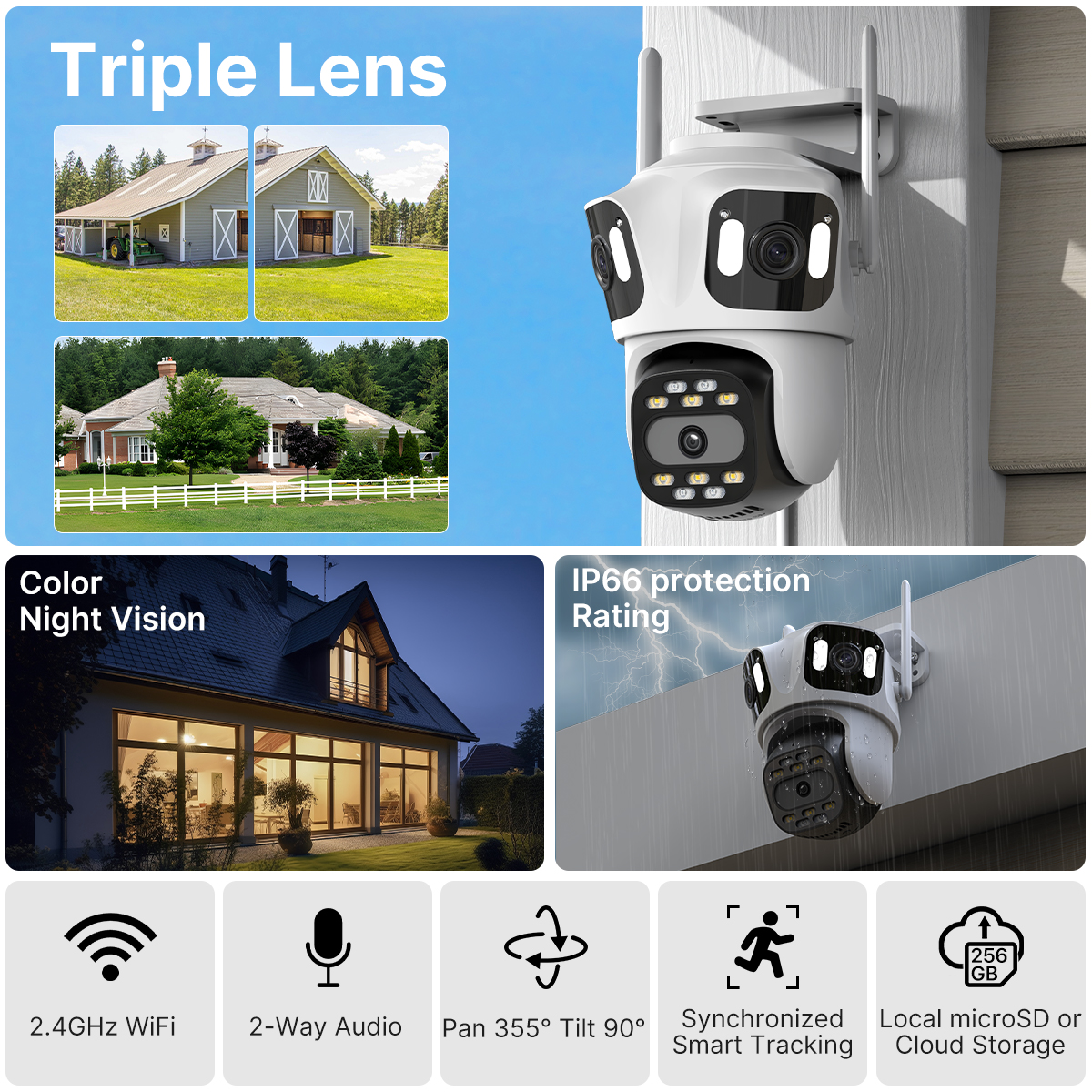 WONSDAR Three Lens Three Scree - Home Cinema Screen reseña y precio