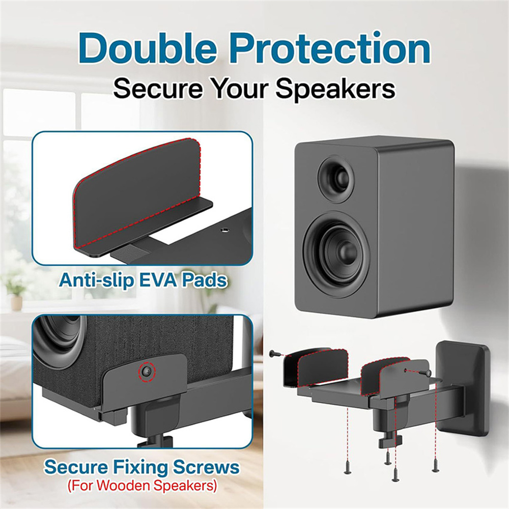 Double Clamp Speaker Wall Moun - Wall Mount Speaker reseña y precio