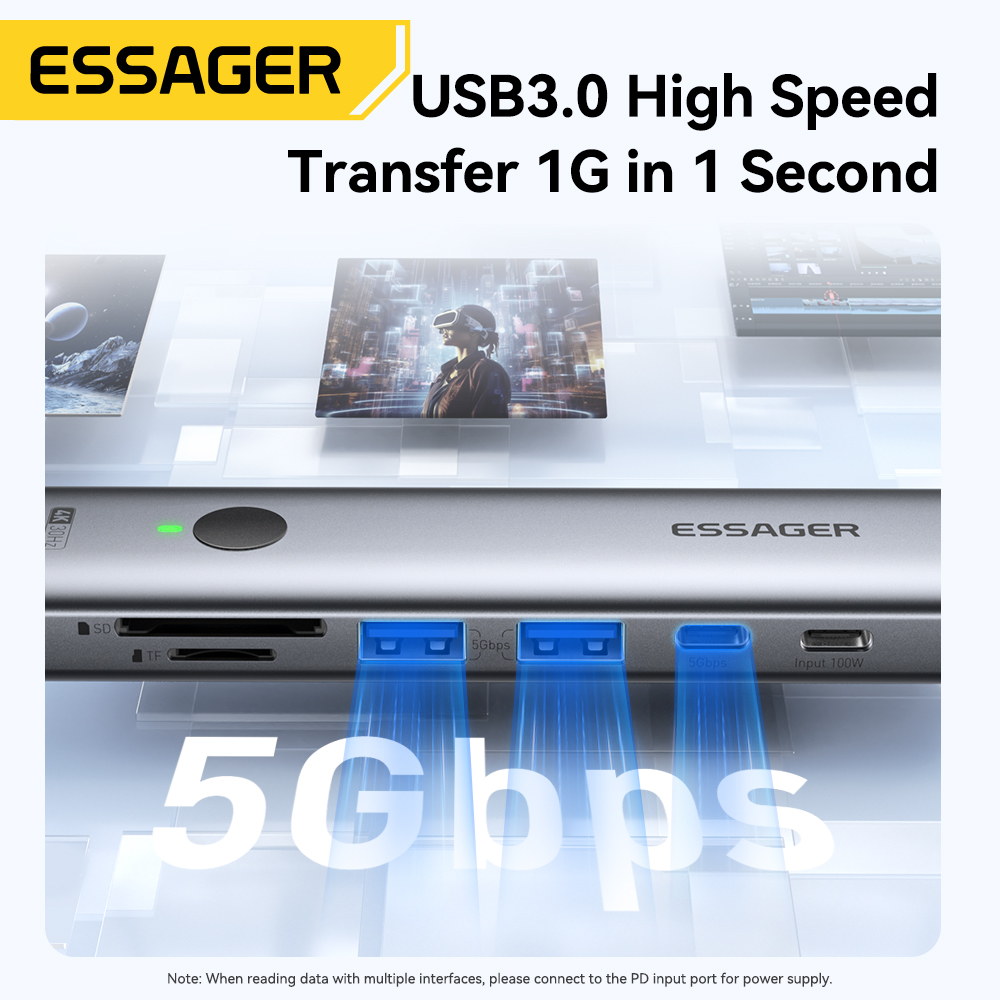 Essager USB C HUB 4K 7-in-1 Ty - Home Cinema Usb reseña y precio