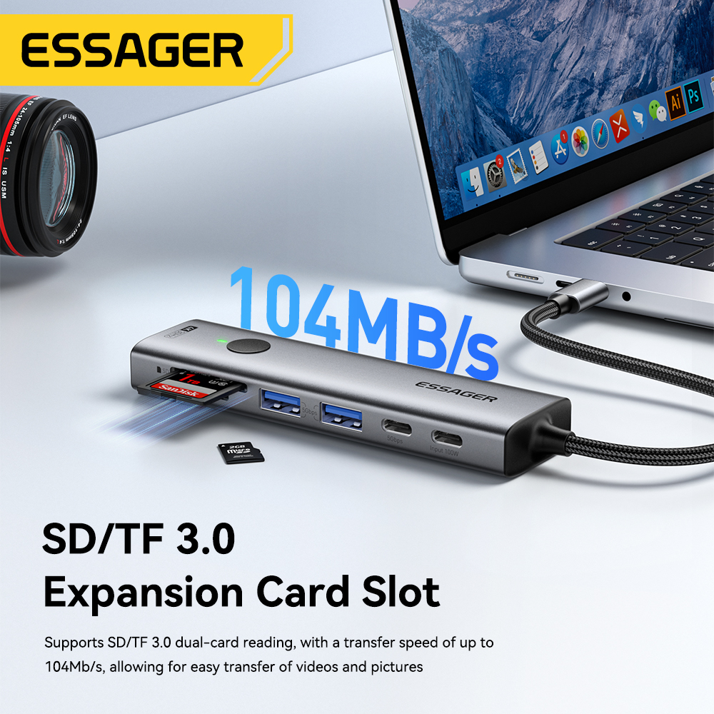 Essager USB C HUB 4K 7-in-1 Ty - Home Cinema Usb reseña y precio