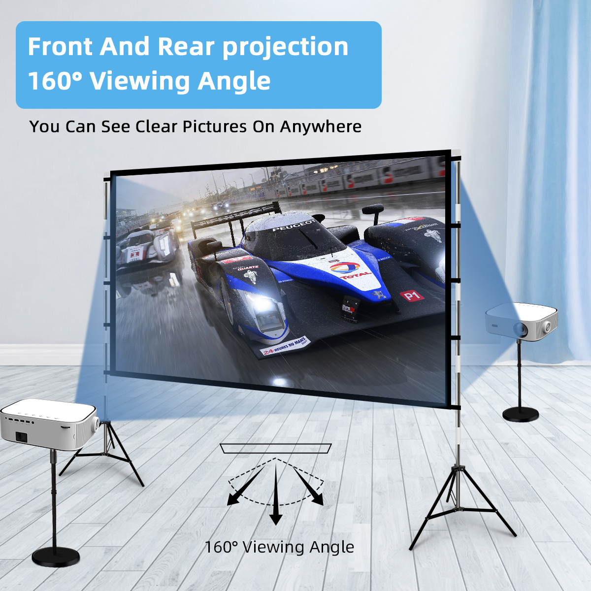 VEIDADZ Projector Screen With  - Projector Carrying Bag reseña y precio