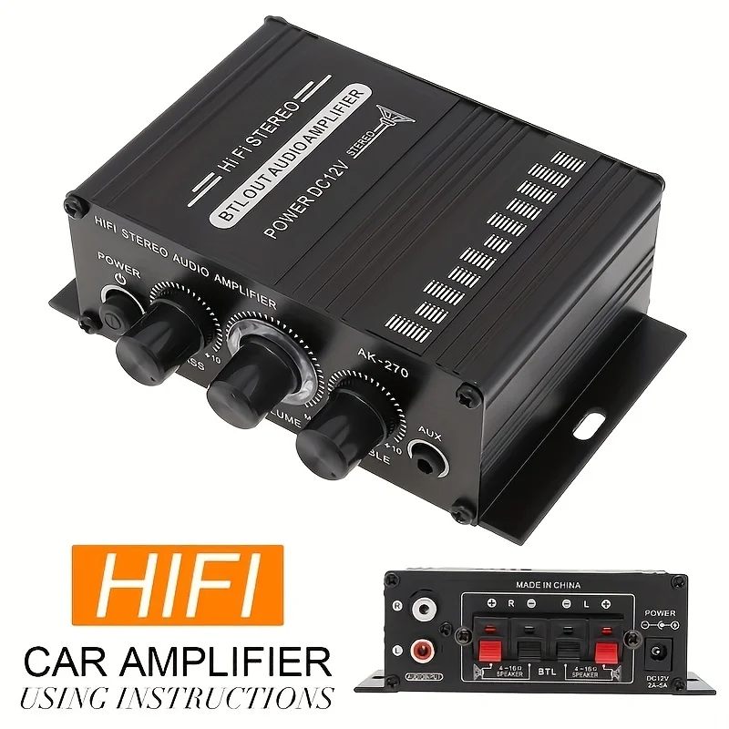AK-270 400W Mini Power Amplifi - Genius Home Cinema reseña y precio