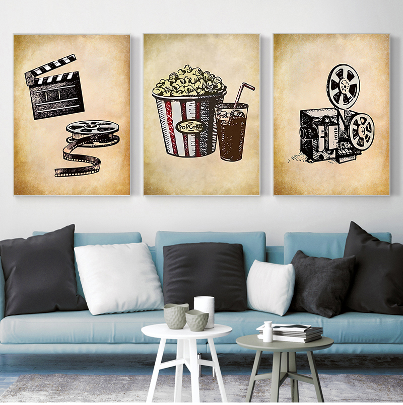 Movie Theater Vintage Art Canv - Vintage Home Cinema reseña y precio
