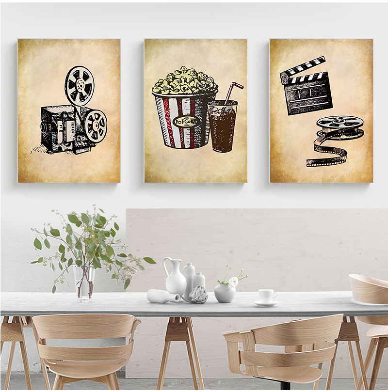 Movie Theater Vintage Art Canv - Vintage Home Cinema reseña y precio
