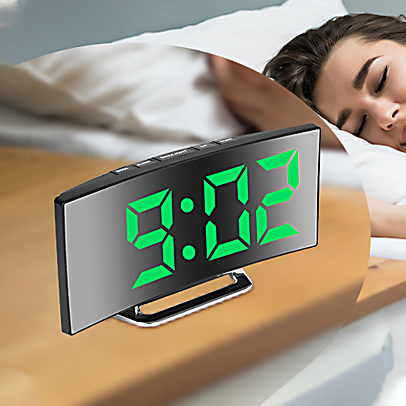 LED Digital Alarm Clock Curved - Home Cinema Screen reseña y precio