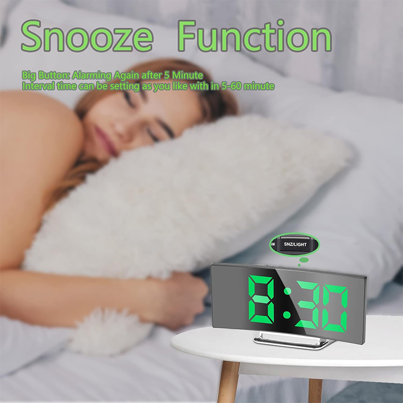 LED Digital Alarm Clock Curved - Home Cinema Screen reseña y precio