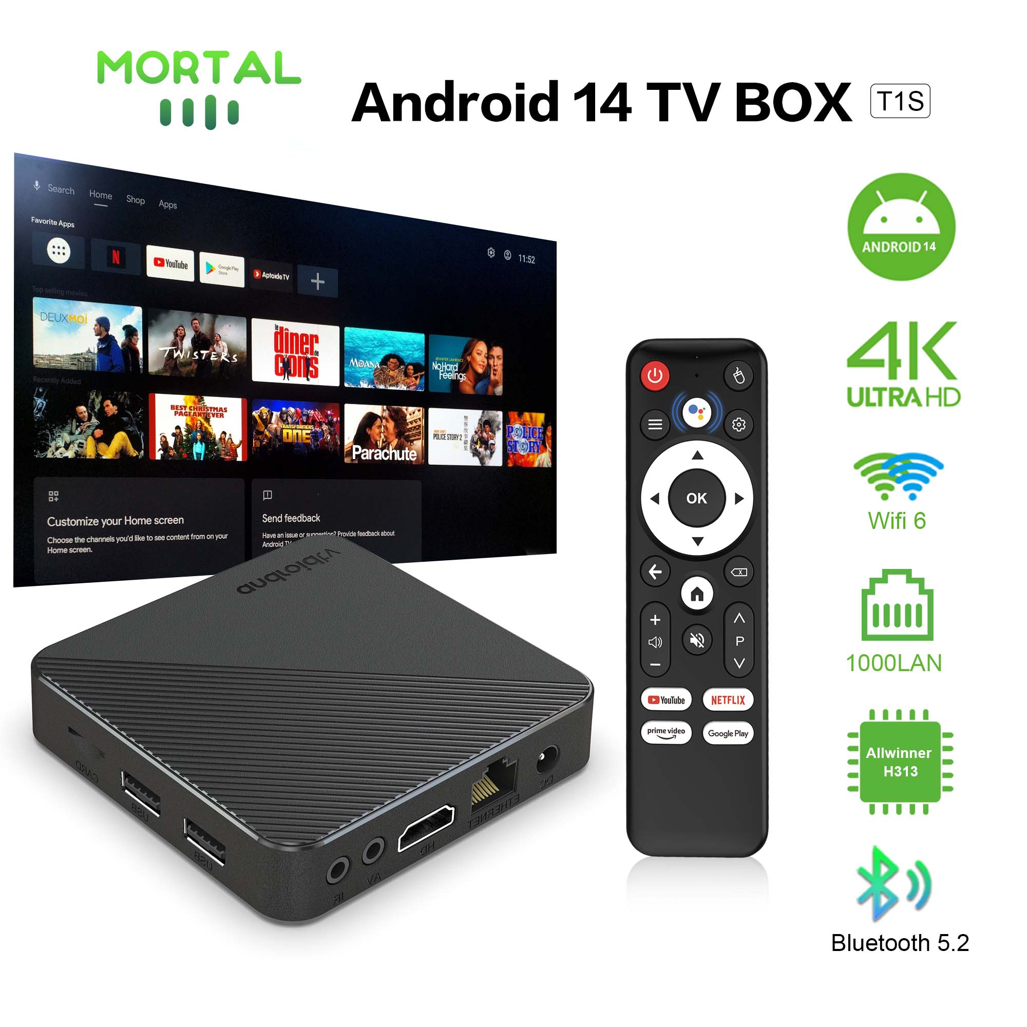 Android14 TV Box Smart Home th - Video Home Cinema reseña y precio