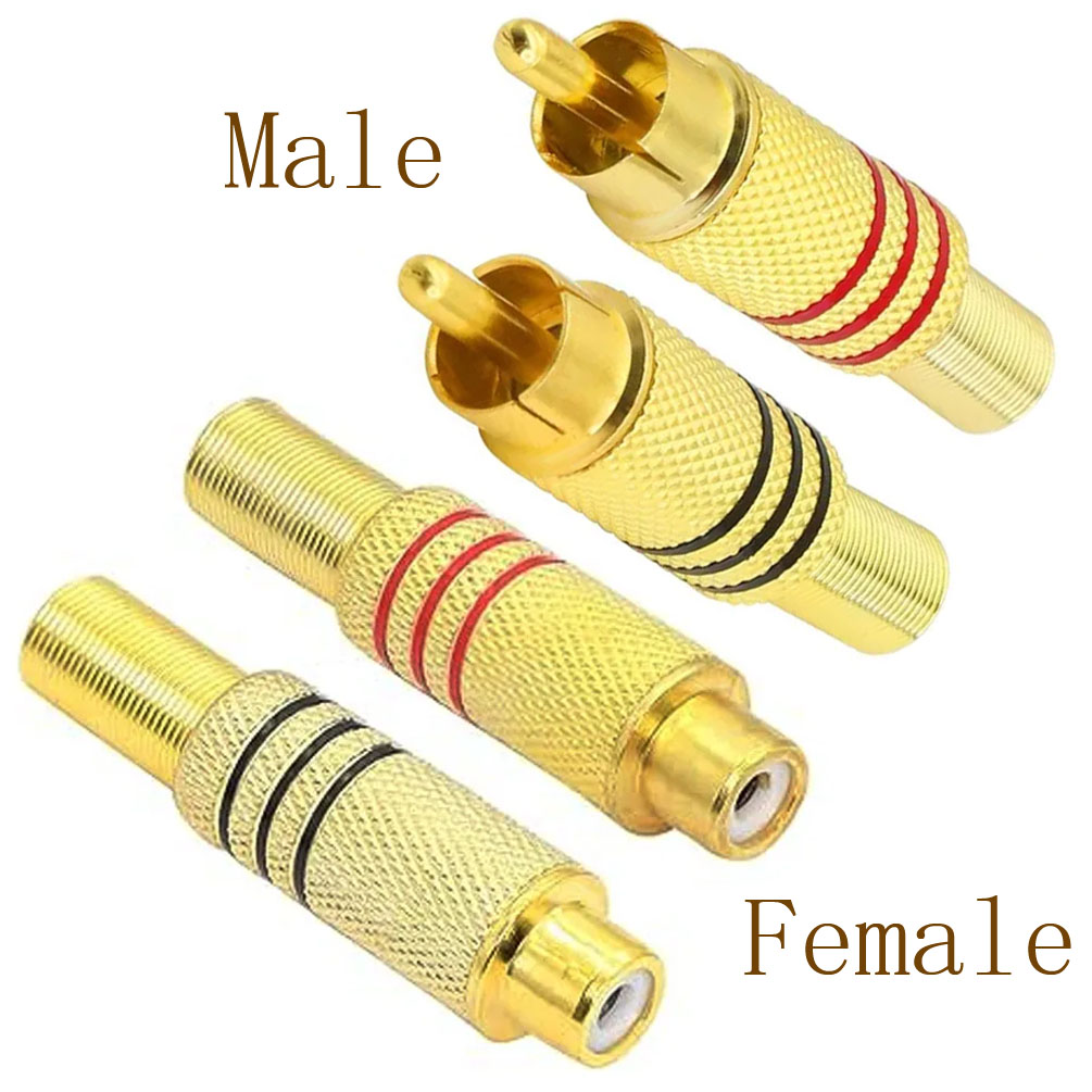 4PCS RCA Plug Gold Plated Sold - Home Cinema Unit reseña y precio