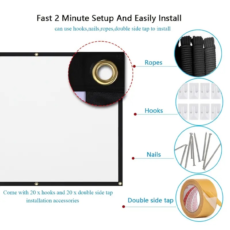 Projector Screen16:9 indoor/ou - Home Cinema Screen reseña y precio