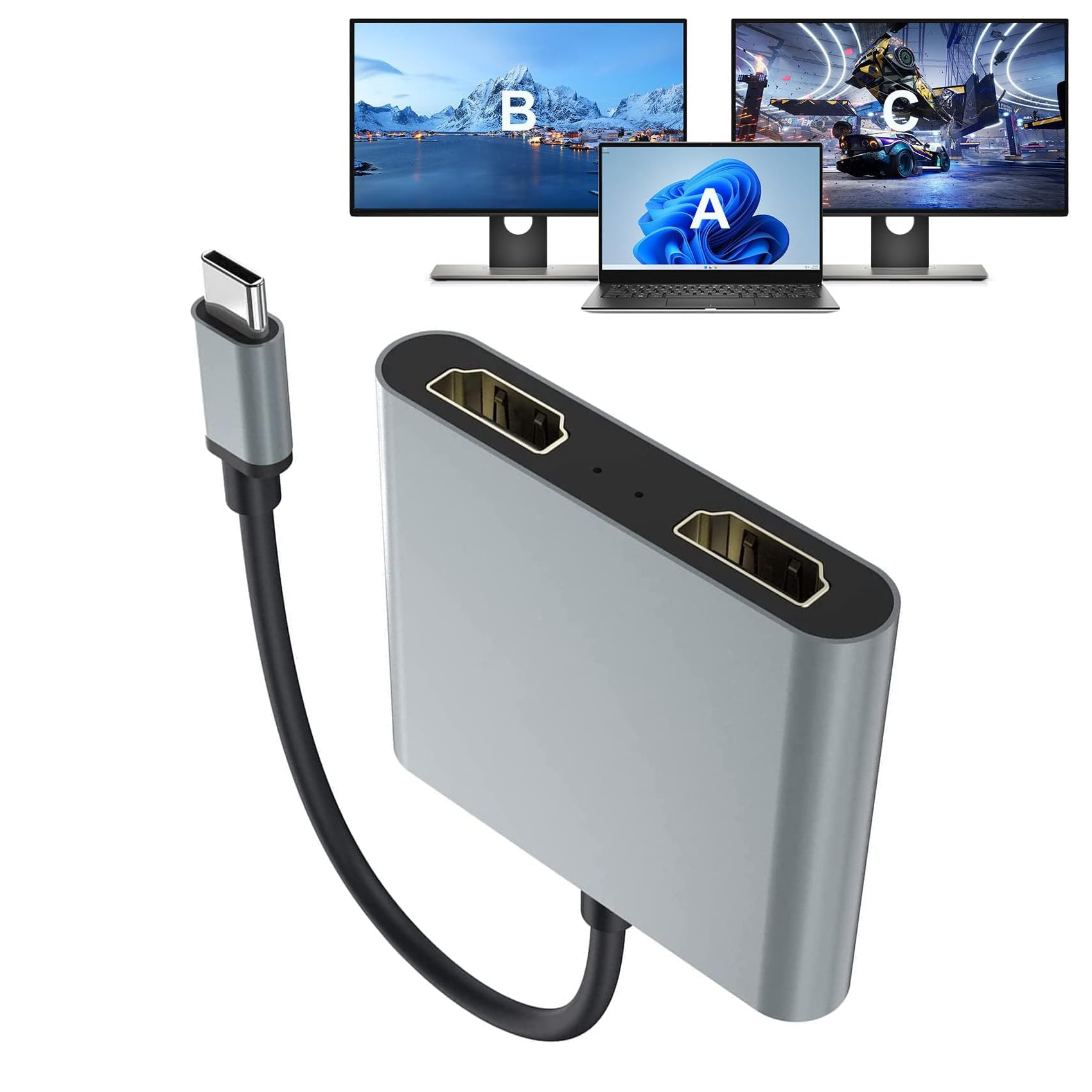 USB C Thunderbolt3 to Dual 4K  - Home Cinema Usb reseña y precio