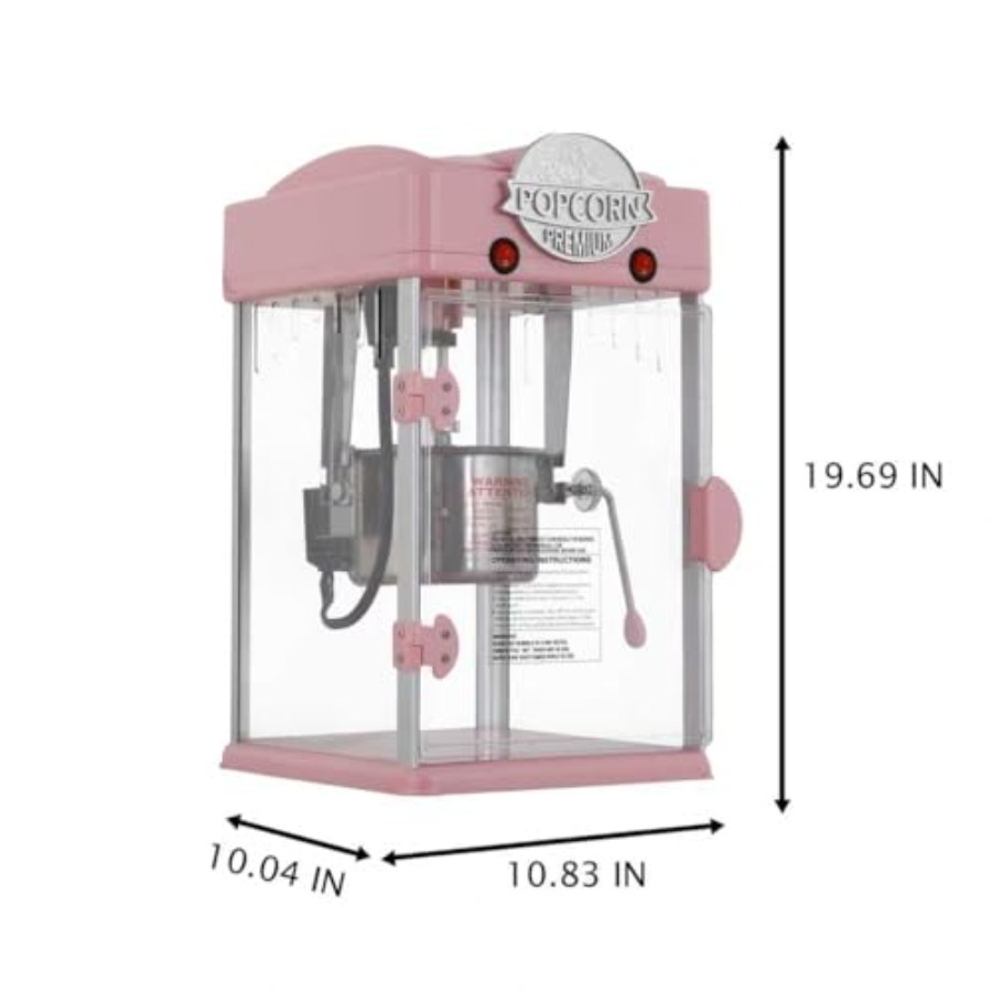 Pink 8oz Popcorn Machine with  - Popcorn Machine Home reseña y precio